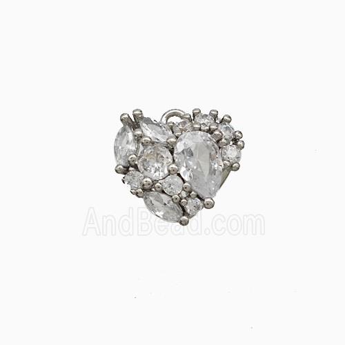 Copper Pendant Pave Zircon, Gold Plated