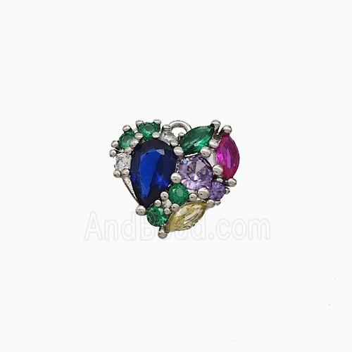 Copper Pendant Pave Zircon, Gold Plated