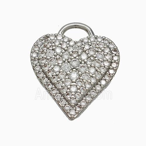Copper Pendant Pave Zircon, Gold Plated