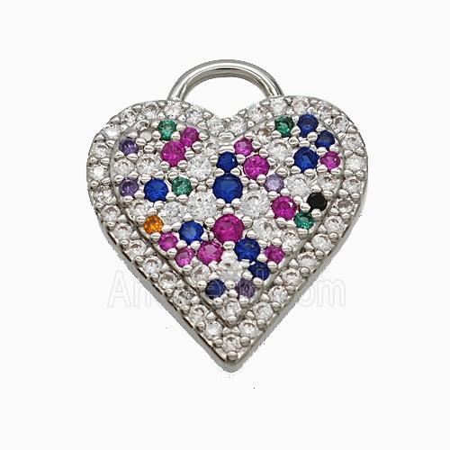 Copper Pendant Pave Zircon, Gold Plated