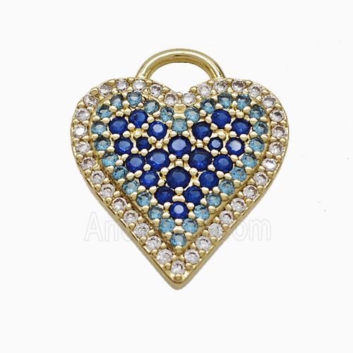 Copper Pendant Pave Zircon, Gold Plated