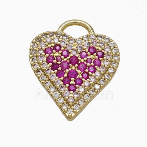Copper Pendant Pave Zircon, Gold Plated