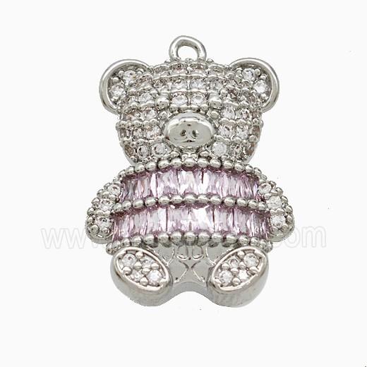 Copper Pendant Pave Zircon, Gold Plated