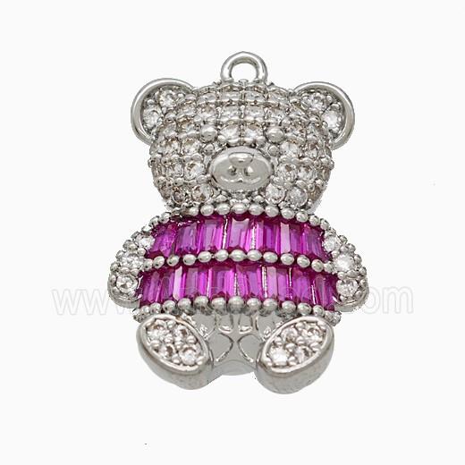Copper Pendant Pave Zircon, Gold Plated