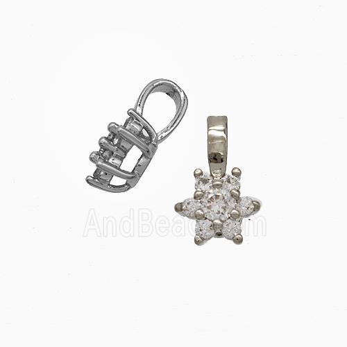 Copper Pendant Pave Zircon, Gold Plated