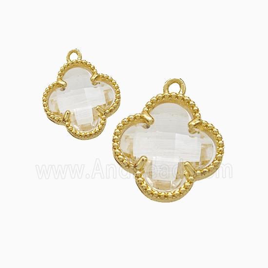 Copper Pendant Pave Zircon, Gold Plated