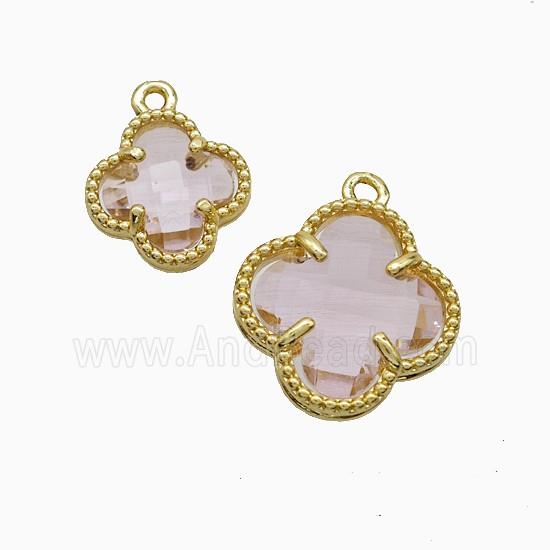 Copper Pendant Pave Zircon, Gold Plated