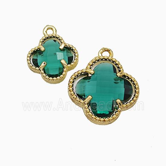 Copper Pendant Pave Zircon, Gold Plated
