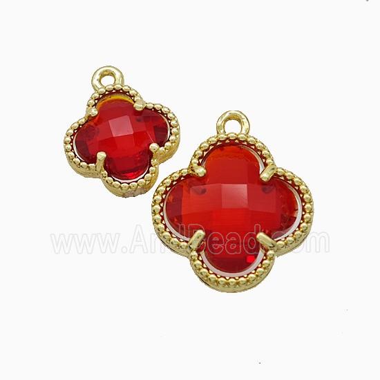 Copper Pendant Pave Zircon, Gold Plated