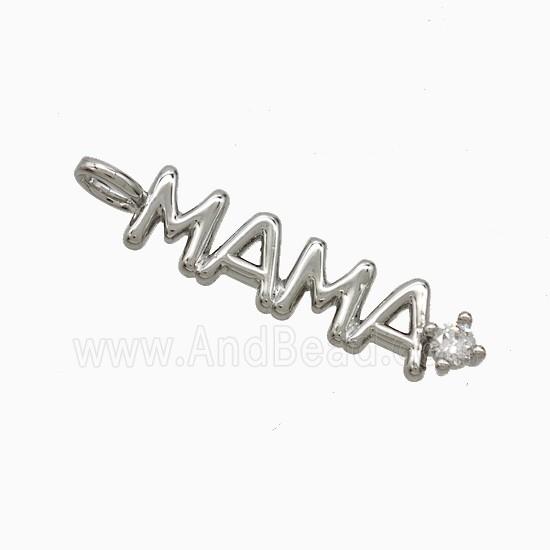 Copper Pendant Pave Zircon, Gold Plated
