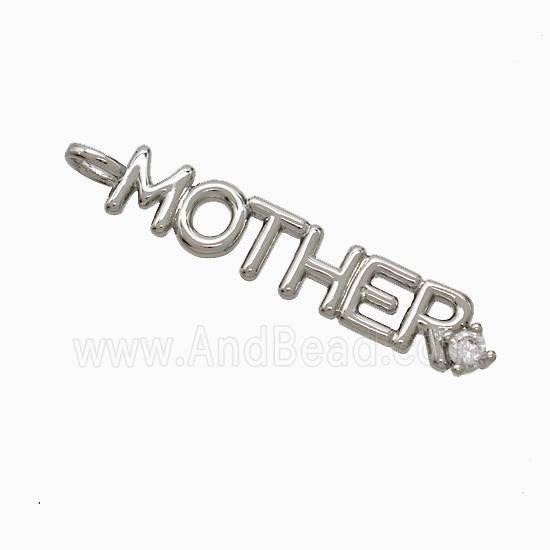Copper Pendant Pave Zircon, Gold Plated