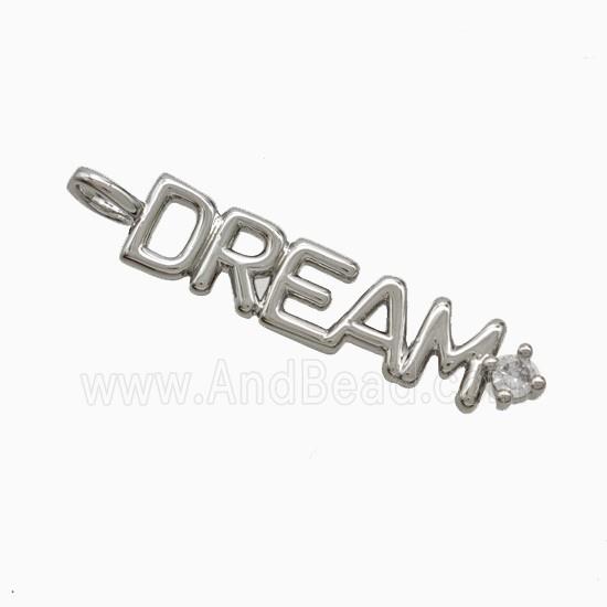 Copper Pendant Pave Zircon, Gold Plated