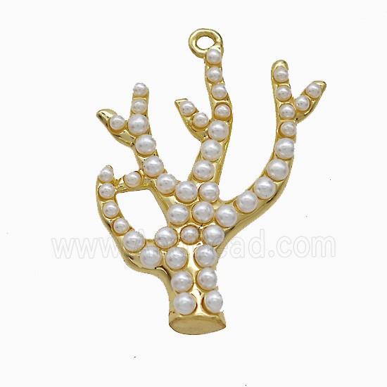 Copper Pendant Pave Zircon, Gold Plated