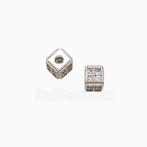 Alloy Bead, Tibetan Silver Plated