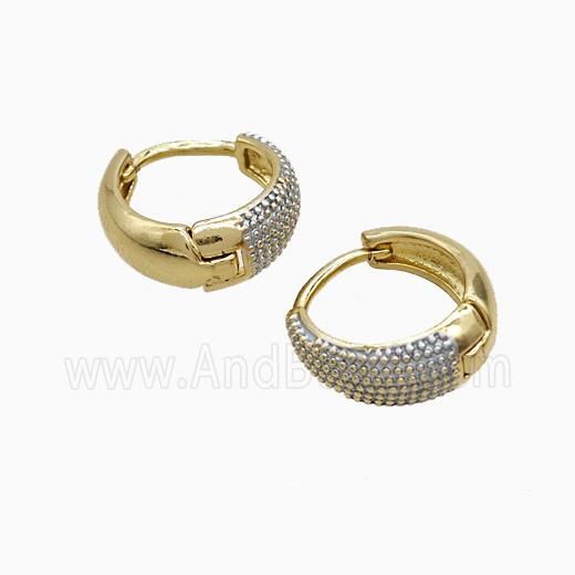 Copper Hoop Earrings Platinum Gold Plated