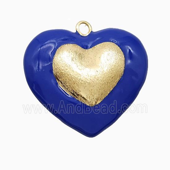 Enamel Copper Pendant, Gold Plated