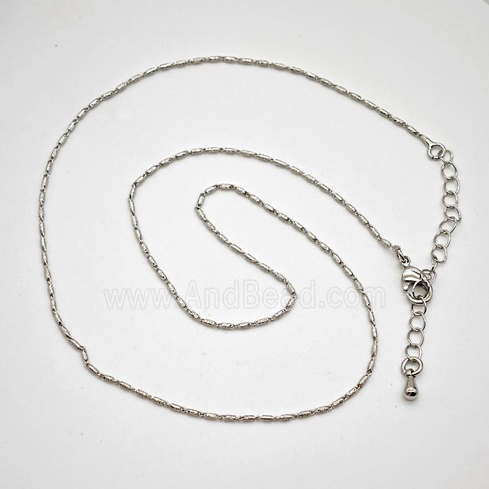 Copper Necklace Chain Platinum Plated