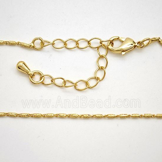 Copper Necklace Chain Gold Plated