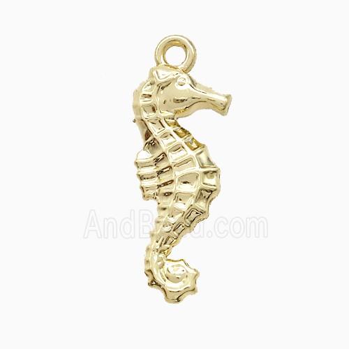 Copper Seahorse Pendant Gold Plated