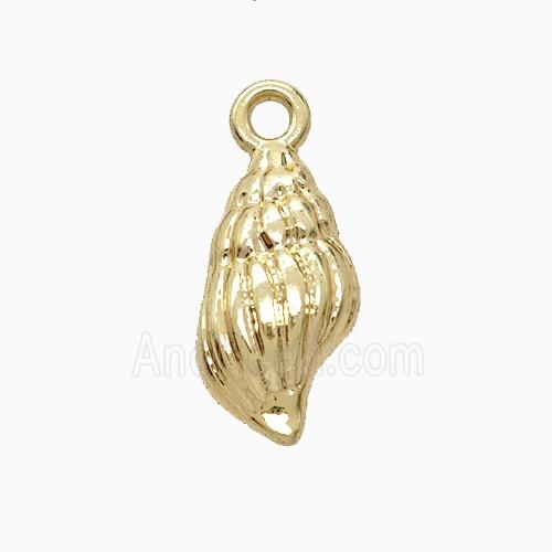 Copper Conch Shell Pendant Gold Plated