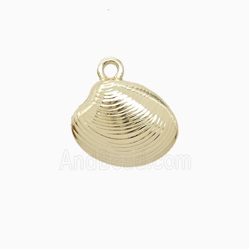 Copper Scallop Shell Pendant Gold Plated