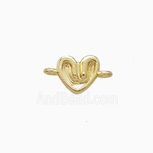 Copper Heart Connector Gold Plated