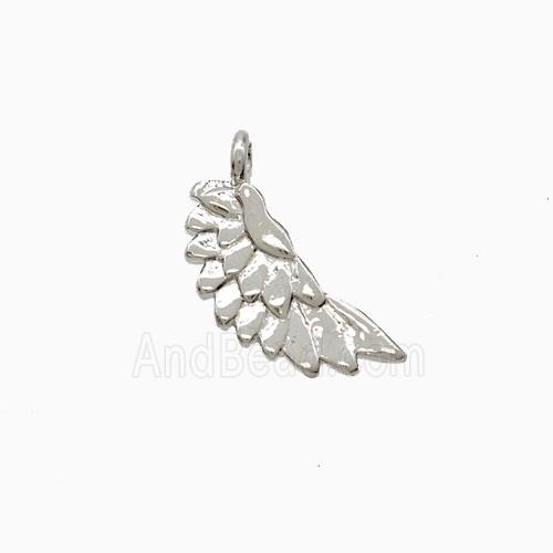 Copper Angel Wings Pendant Platinum Plated