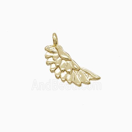 Copper Angel Wings Pendant Gold Plated