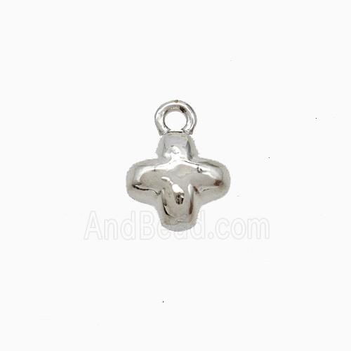 Copper Cross Pendant Platinum Plated