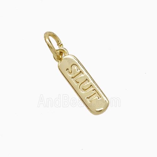 Copper Slut Pendant Gold Plated