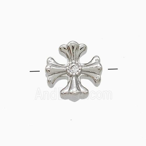 Copper Pendant Pave Zircon, Gold Plated