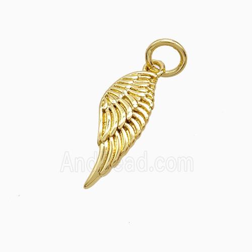 Copper Angel Wings Pendant Gold Plated
