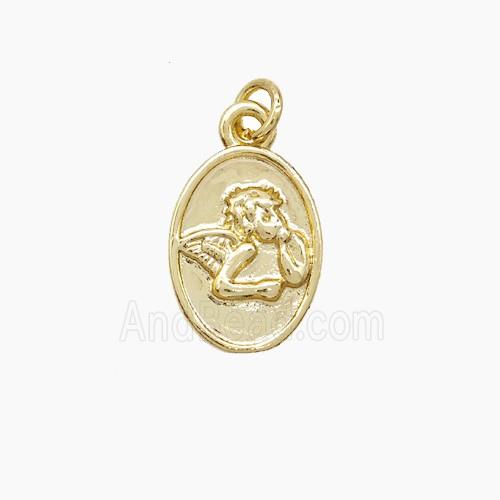 Copper Angel Pendant Gold Plated