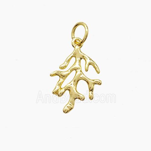 Copper Coral Reef Pendant Gold Plated