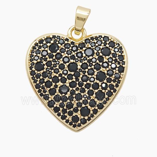 Copper Pendant Pave Zircon, Gold Plated