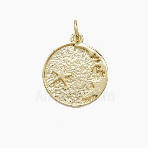 Copper Pendant, Gold Plated