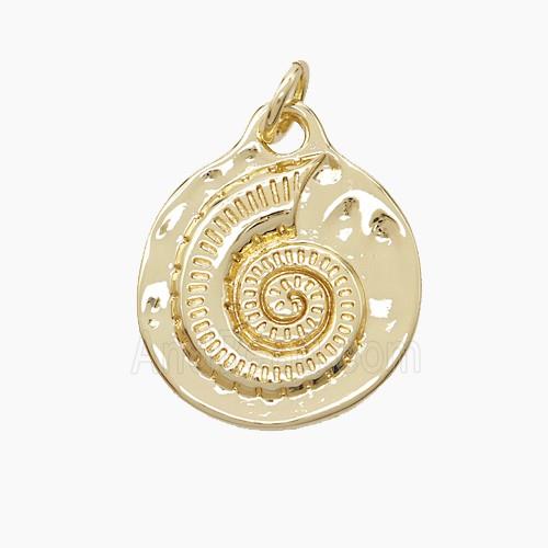 Copper Pendant, Gold Plated