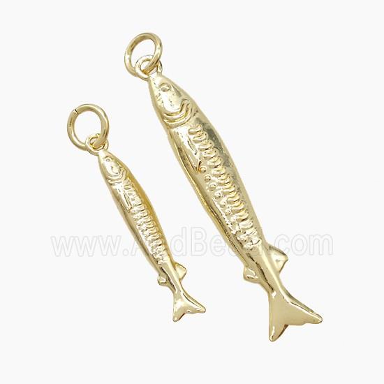 Copper Fish Pendant Gold Plated