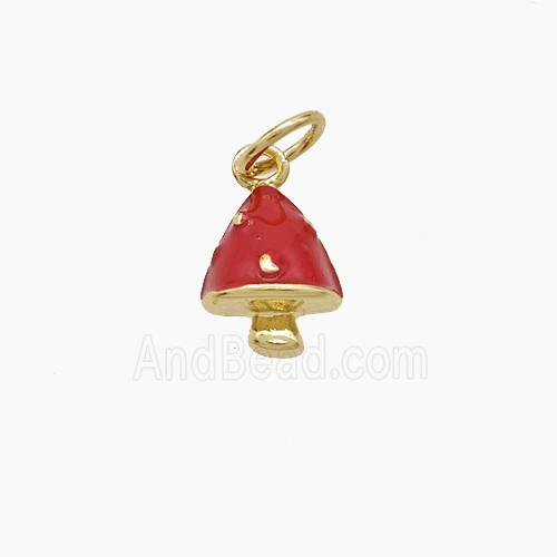 Enamel Copper Pendant, Gold Plated