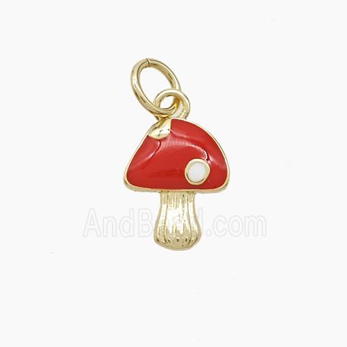 Enamel Copper Pendant, Gold Plated