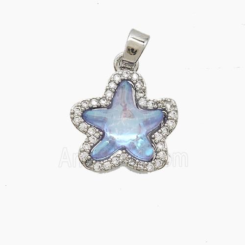 Copper Pendant Pave Zircon, Gold Plated