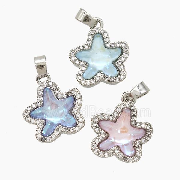 Copper Pendant Pave Zircon, Gold Plated