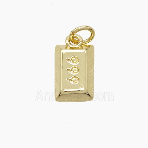 Copper Pendant, Gold Plated