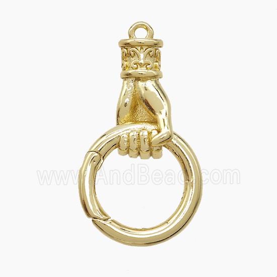 Copper Pendant, Gold Plated