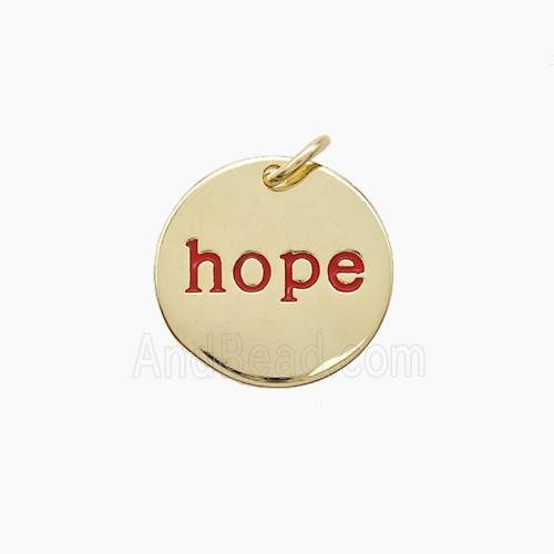 Copper Pendant, Gold Plated
