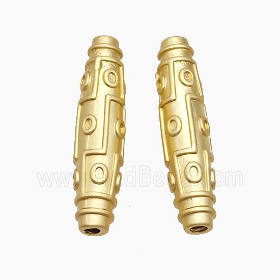Copper Rice Beads Large Hole Matte Gold