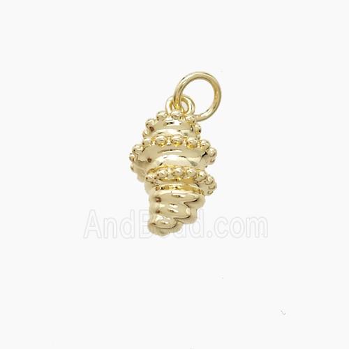 Copper Oyster Shell Pendant Gold Plated