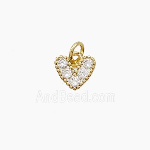 Copper Pendant Pave Zircon, Gold Plated