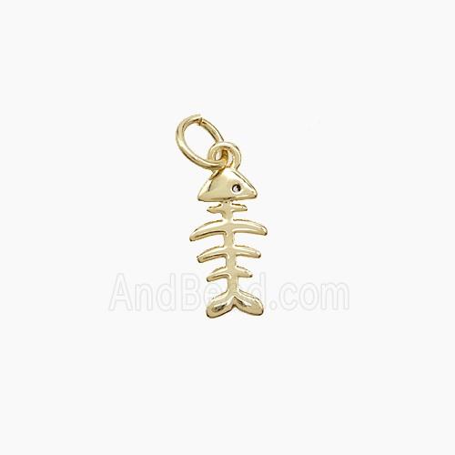 Copper Pendant Pave Zircon, Gold Plated