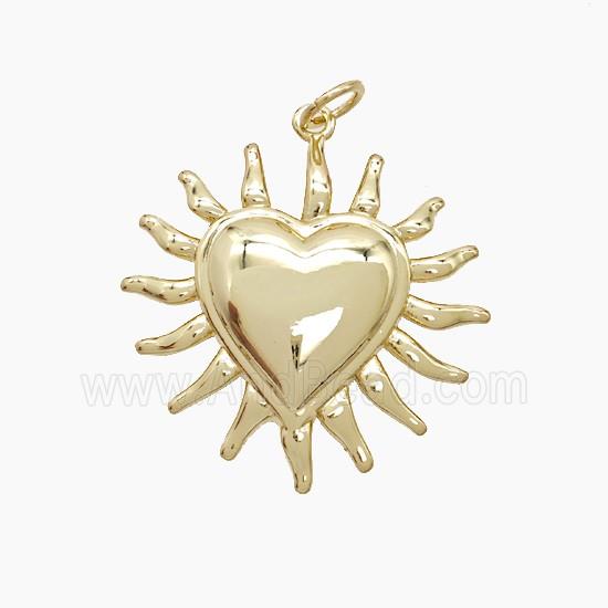 Copper Heart Pendant Gold Plated